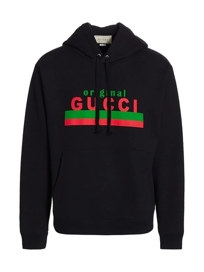 Shop Gucci Print Sweatshirt In Black Multi
