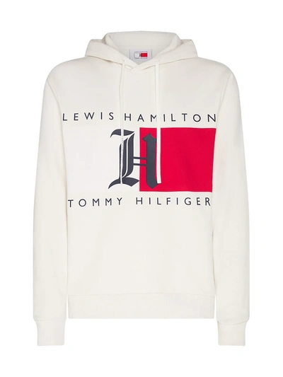 Tommy Hilfiger X Lewis Hamilton Fleece Logo In White In | ModeSens