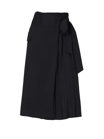 Shop Equipment Zaylor Pleated Wrap Skirt In True Black