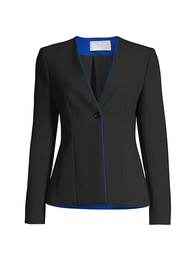 Shop Hugo Boss Women's Jucita Ponte Jacket In Black