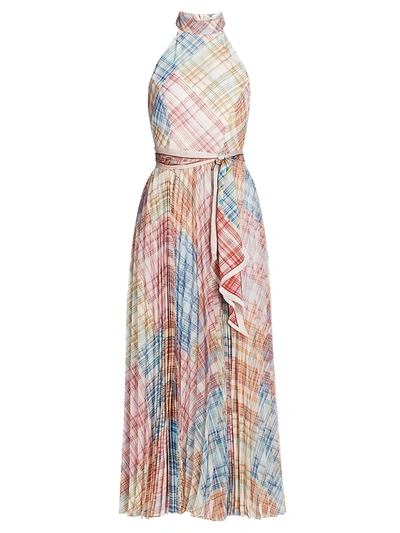 Shop Zimmermann Charm Sleeveless Sunray Picnic Midi Dress In Patch Check