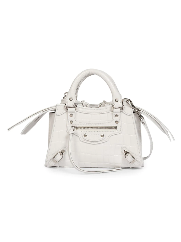 Balenciaga Neo Classic City Mini Croc-embossed Leather Top-handle Bag ...