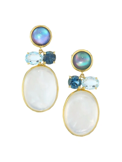 Shop Ippolita Women's Rock Candy 18k Yellow Gold & Multi-stone Drop Earrings