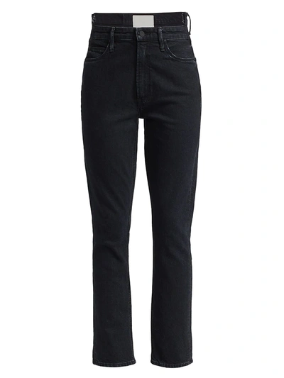 Shop Mother The Dazzler Uneven Waist Mid-rise Crop Straight-leg Jeans In Whos Sorry Now