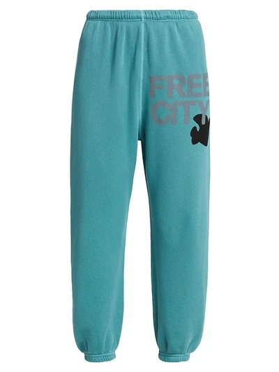 Shop Free City Superluff Lux Standard-fit Sweatpants In Scrubs Blue