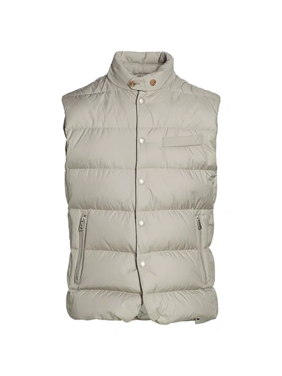 Shop Ralph Lauren Whitwell Puffer Vest In Light Grey