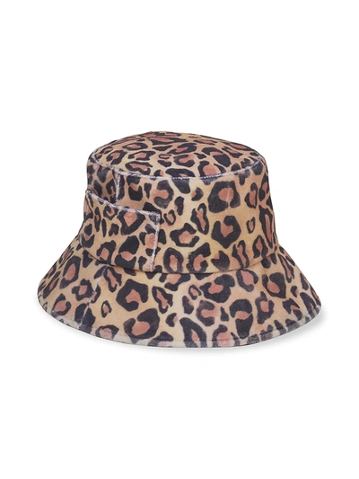 Shop Lack Of Color Women's Wave Leopard-print Bucket Hat
