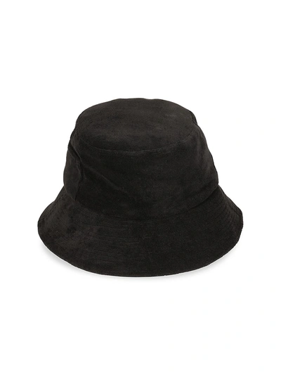 Shop Lack Of Color Women's Wave Terry Cloth Bucket Hat In Black