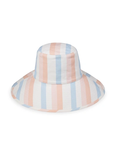 Shop Lack Of Color Holiday Striped Canvas Wide-brim Bucket Hat