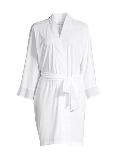 Shop Skin Justina Cotton Robe In White