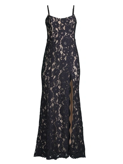 Shop Fame And Partners Women's The Lucienne Lace Dress In Navy