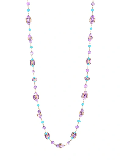 Shop Etho Maria 18k Rose Gold, Amethyst & Turquoise Long Necklace