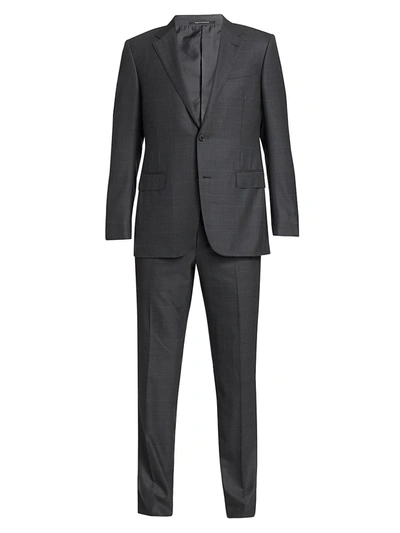 Shop Ermenegildo Zegna 2-piece Plaid Wool Suit In Grey