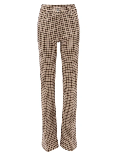 Shop Jw Anderson Women's Bootcut Plaid Trousers In Clay