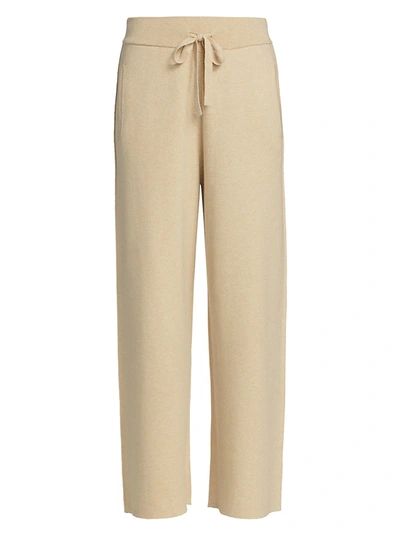 Shop Atm Anthony Thomas Melillo Women's Cropped Knit Pants In Sandstone Chalk
