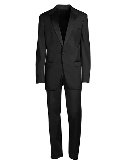 Shop Hugo Boss Slim-fit Virgin Wool Tuxedo In Black