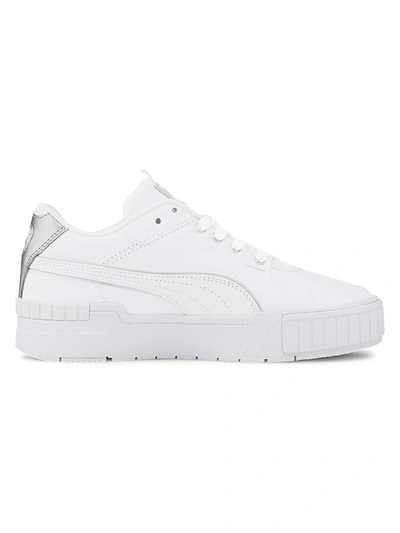 Shop Puma Cali Sport Leather Platform Sneakers In White