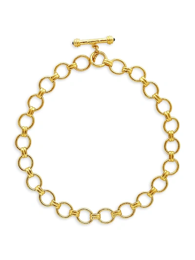 Shop Elizabeth Locke Gold Rimini 19k Yellow Gold Medium-link Toggle Necklace