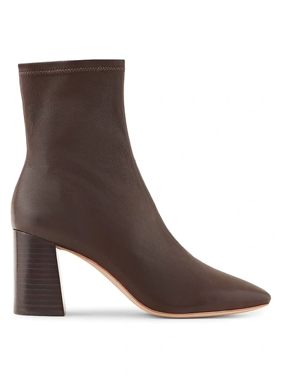 Shop Loeffler Randall Women's Elise Leather Ankle Boots In Chocolate