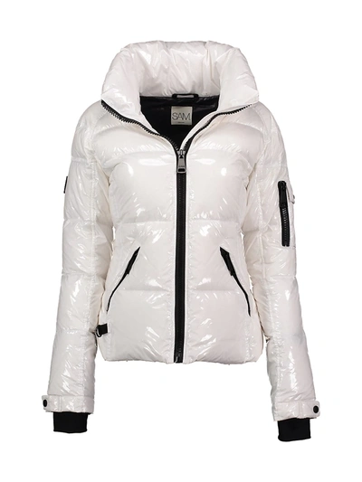 Shop Sam Women's Freestyle Down Nylon Puffer Jacket In Snow