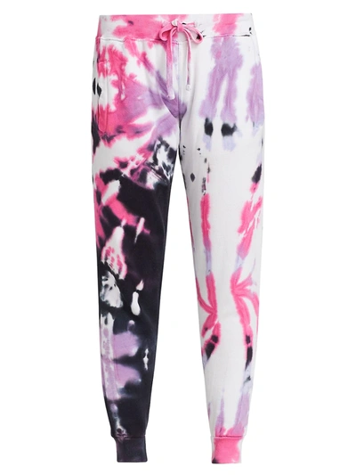 Shop Worthy Threads Cotton Candy Tie-dye Joggers In Pink Purple Black