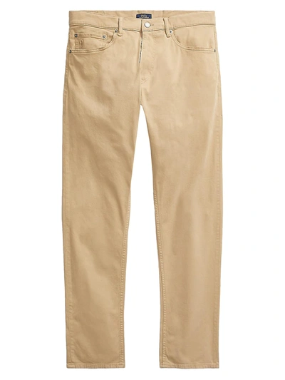 Shop Polo Ralph Lauren Slim-fit Twill Tapered Pants In Boating Khaki