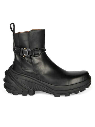 Shop Alyx Men's Buckle Leather Chelsea Boots In Black