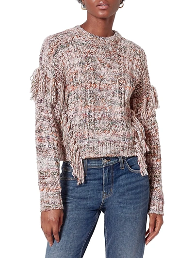 Shop Joie Meghan Fringe Trim Sweater In Rose