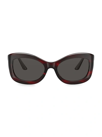 Shop Oliver Peoples Edina 56mm Butterfly Sunglasses In Dark Red