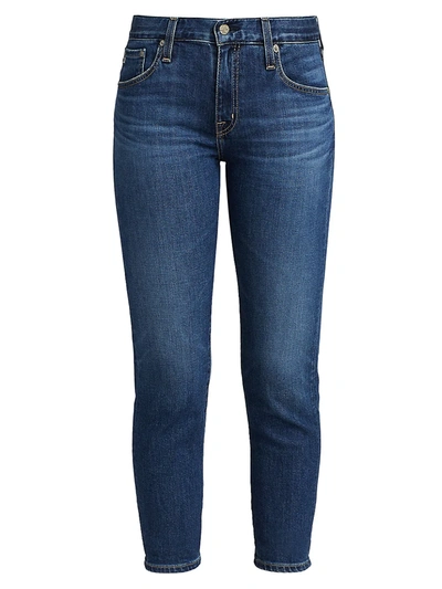 Shop Ag Ex-boyfriend Mid-rise Slim-fit Crop Jeans In 12 Years Brisk