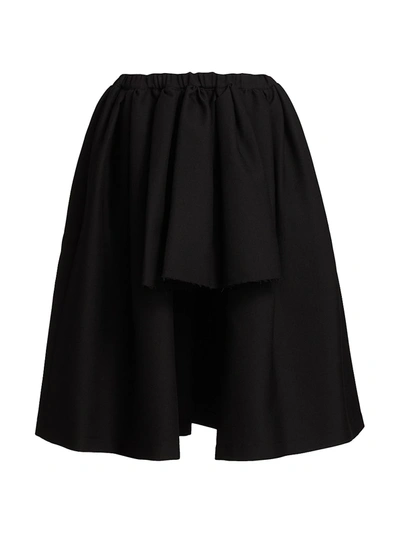 Shop Comme Des Garçons Comme Des Garçons Comme Des Gar Ons Comme Des Gar Ons High-low Pleated Pull-on Skirt In Black