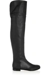 JIMMY CHOO Mitty textured-leather over-the-knee boots