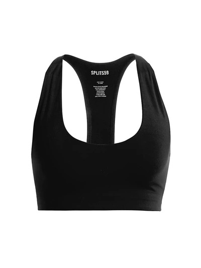 Shop Splits59 Women's Sara Airweight Sports Bra In Black