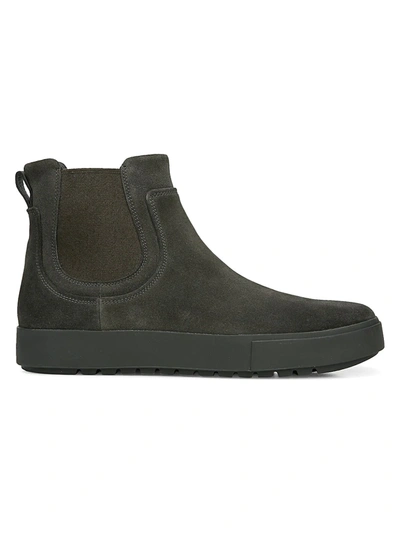 Shop Vince Men's Lowell Water-repellent Leather Chelsea Boots In Graphite