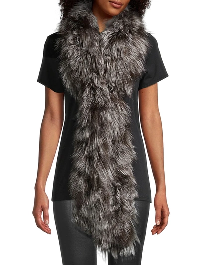 Shop Adrienne Landau Women's Fox Fur Boa In Natural