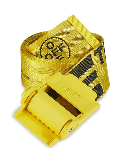 Shop Off-white 2.0 Industrial Logo Belt In Yellow Black