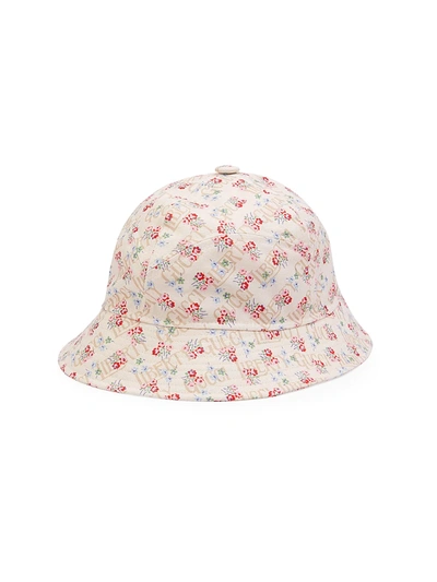 Shop Gucci Men's Floral-print Bucket Hat In Ivory