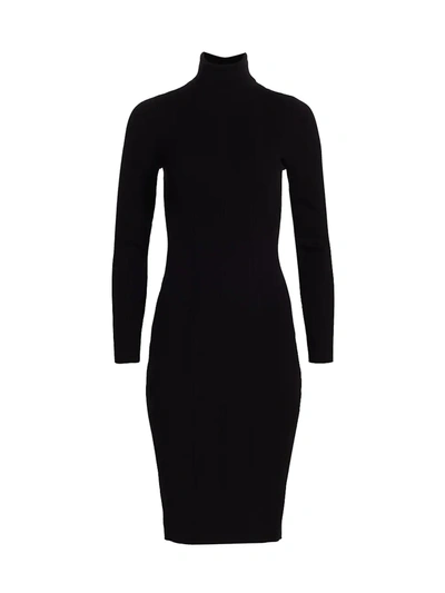 Shop L Agence Jeanne Turtleneck Dress In Black