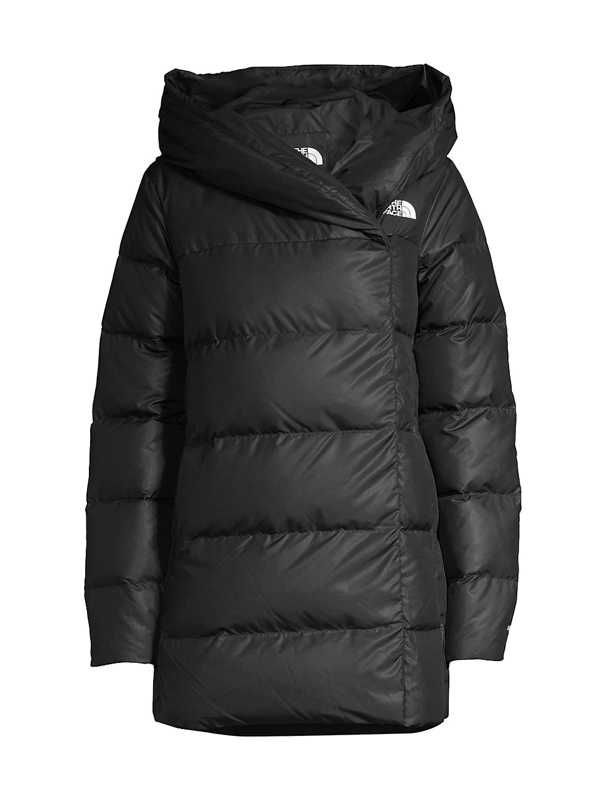 north face womens puffer jacket black