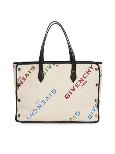 Shop Givenchy Women's Medium Bond Canvas Tote In Natural