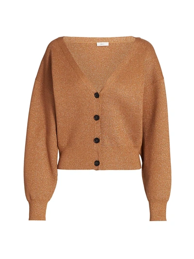 Shop A.l.c Peters Cardigan In Toffee Rose Gold