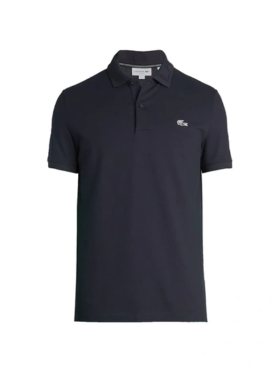 Shop Lacoste Solid Lifestyle Polo T-shirt In Navy