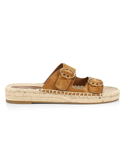 Shop Tory Burch Women's Selby Suede Espadrille Slide Sandals In Rhum