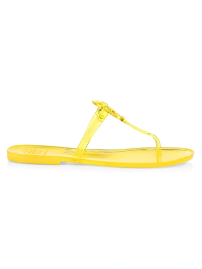 Shop Tory Burch Women's Mini Miller Jelly Thong Sandals In Yellow