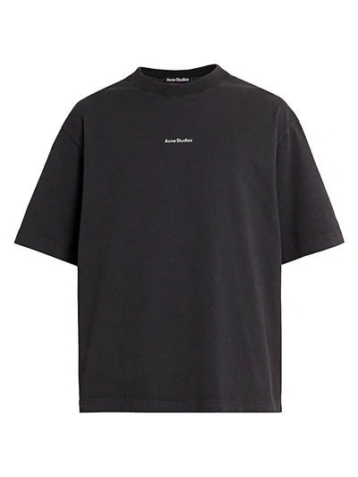 Shop Acne Studios Men's Extorr Stamp T-shirt In Black