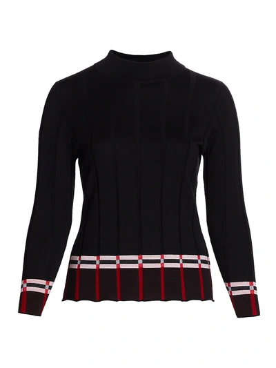 Shop Marina Rinaldi Women's Ardesia Ribbed Knit Sweater In Black