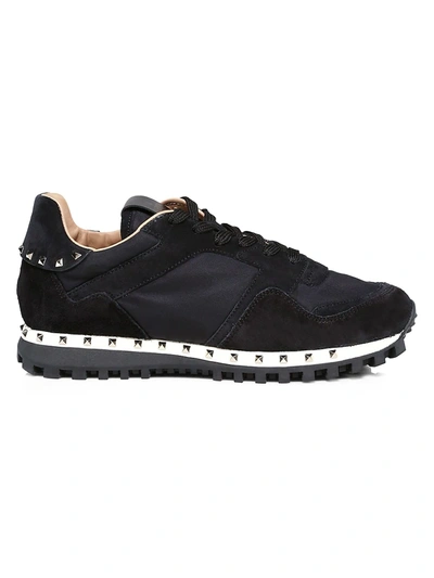 Shop Valentino Garavani Rockstud Sneakers In Black