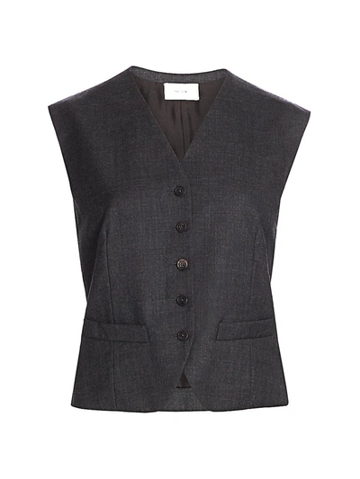Shop The Row Vega Wool Vest In Dark Grey