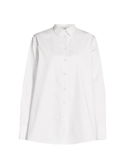 Shop Co Women's A-line Tton Poplin Shirt In White