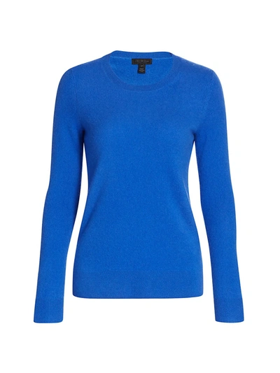 Shop Saks Fifth Avenue Collection Cashmere Roundneck Sweater In Vivide Peri